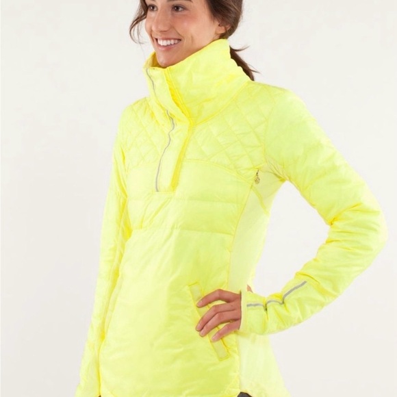 lululemon athletica Neon Yellow What the Fluff Pullover Jacket - Picture 2 of 14